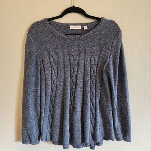 100% Cotton Dusky Blue Cable Knit Sweater